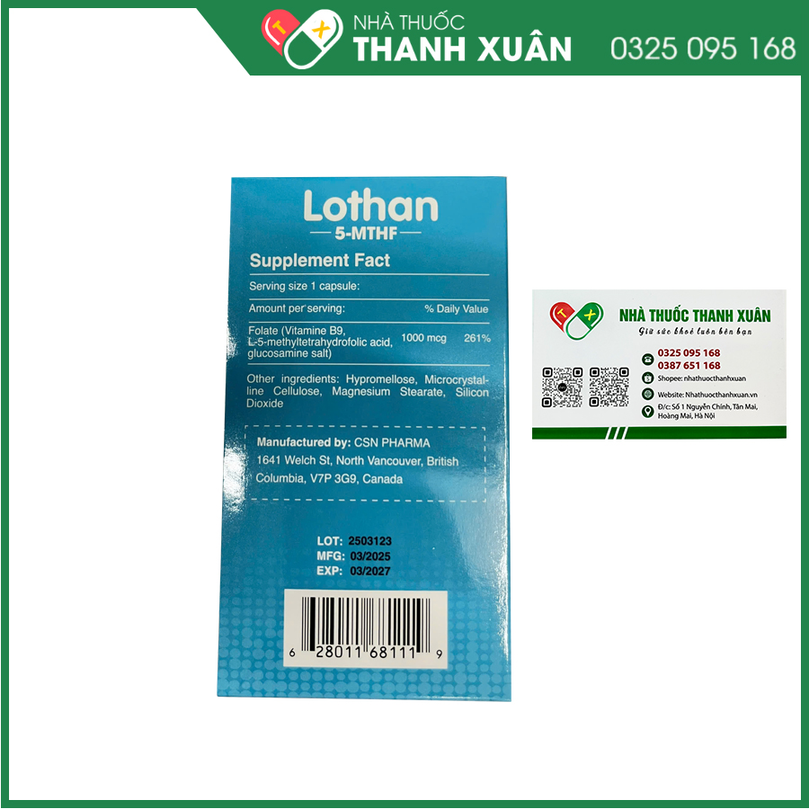 Lothan 5-MTHF giúp bổ sung Folate cho phụ nữ trước khi mang thai, đang mang thai và phụ nữ cho con bú